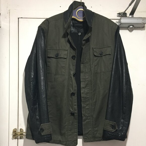 DANIER MILITARY COTTON LEATHER JACKETS SIZE M - Picture 1 of 10